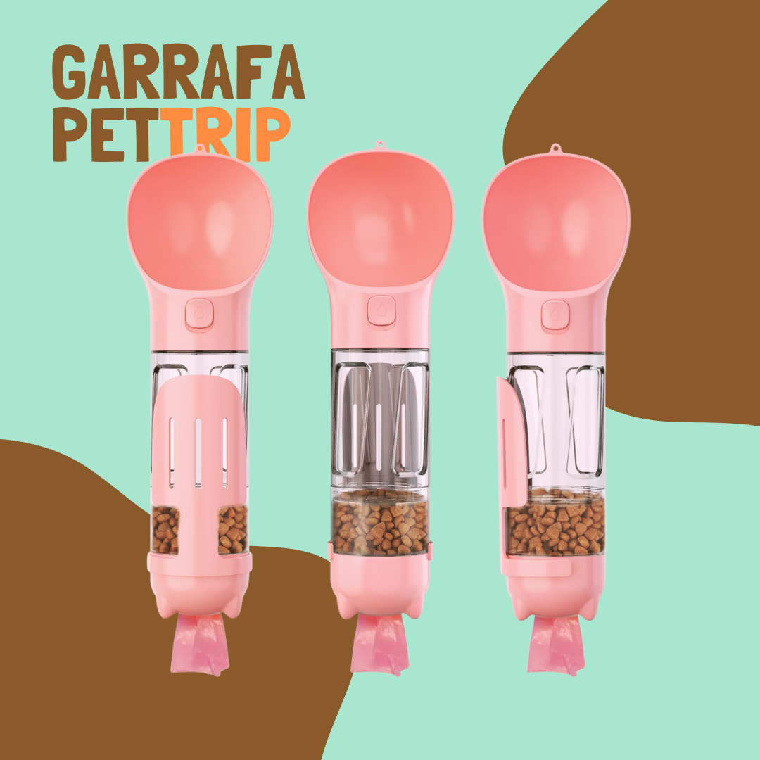 Garrafa PetTrip – Hidratação e Alimentação em Qualquer Lugar!