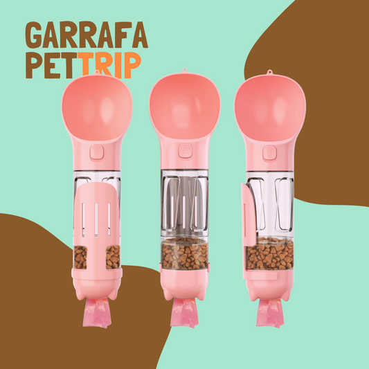 Garrafa PetTrip – Hidratação e Alimentação em Qualquer Lugar!
